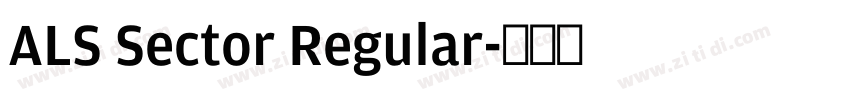 ALS Sector Regular字体转换